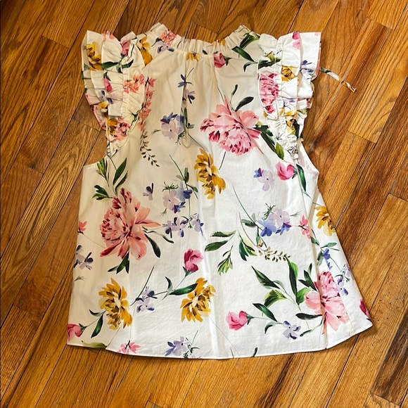 Generation Love Cream Ruffled Floral Blouse - Picture 2 of 2